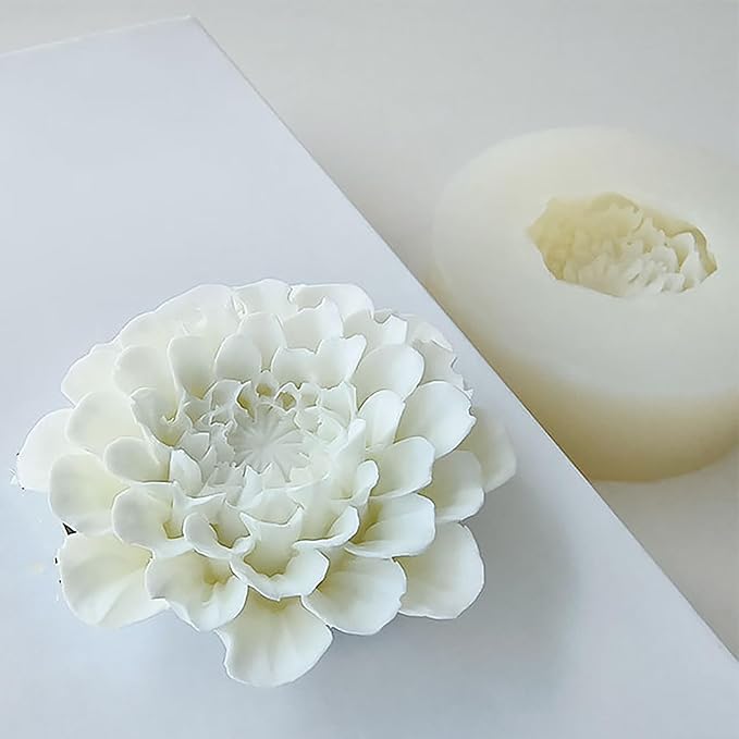 Large Flower Succulent Candle Mold Resin Casting Silicone Molds - Image 3