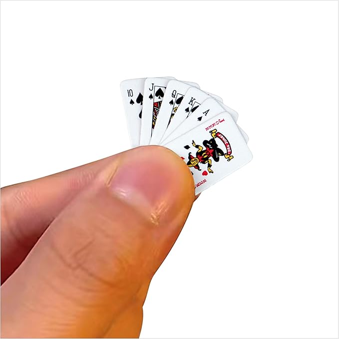 Party Spoof Fun Mini Playing Cards，Miniature Poker Game，3 Copies by lukeerit