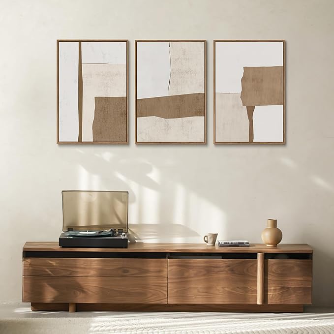 myusuar 3 Piece Large Modern Abstract Canvas Framed Wall Art - Image 3