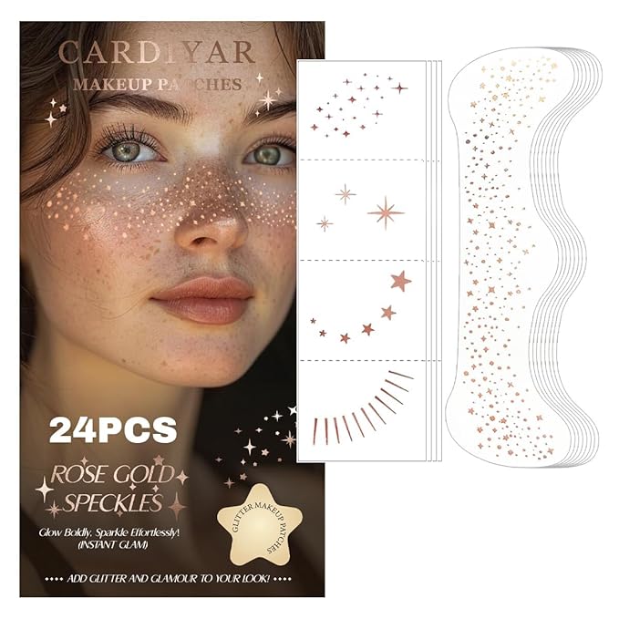 Glitter Freckles Face Tattoo by CARDIYARFRECKLES