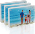 5×7 Acrylic Photo Frames 3 Pack, 12mm+12mm Thick Magnetic Double Sided by Unknown