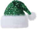 Personalized Sequin Santa Hat for Adults, Xmas Halloween New Year Holiday by Unknown
