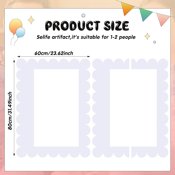 32 x 24 Inch Large Blank DIY Photo Booth Props Picture Frame Party Frame DIY - Image 2