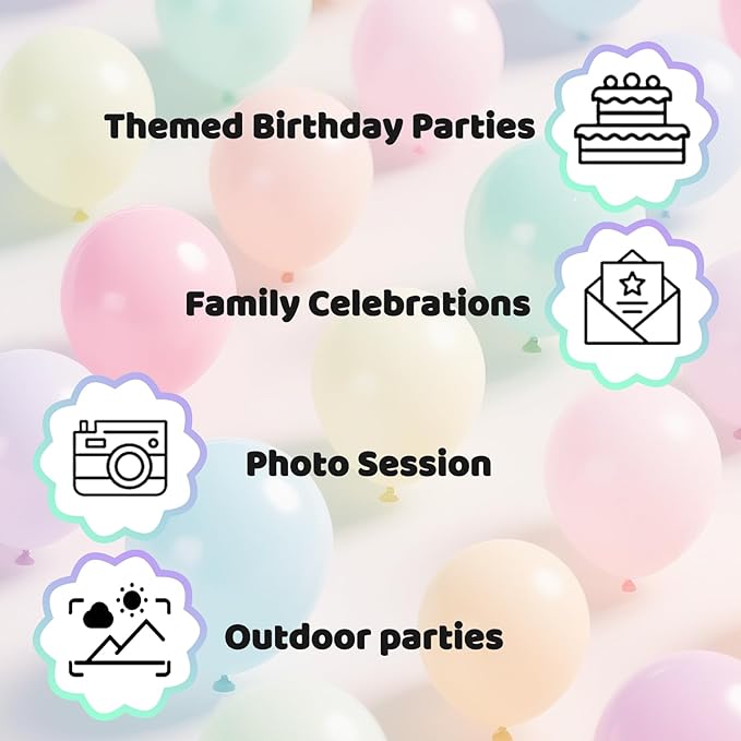 110pcs Pastel Balloons 12 Inch, Pastel color balloons Assorted Latex Ballons - Image 3