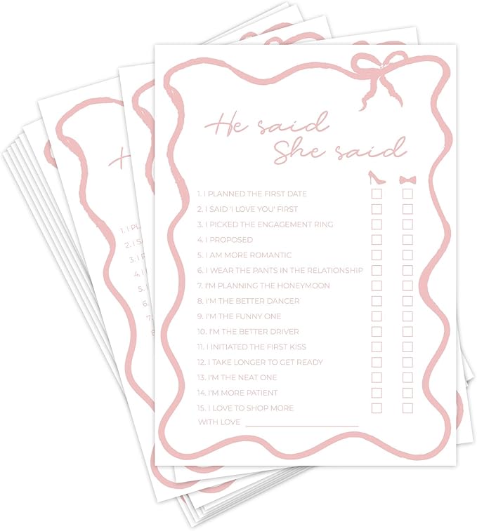 DEEKA 30 PCS Bridal Shower Games Card - Image 8