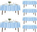 Fokitut 6 Pack Round Tablecloth, 70 Inch, Stain Resistant and Wrinkle Polyester by Fokitut