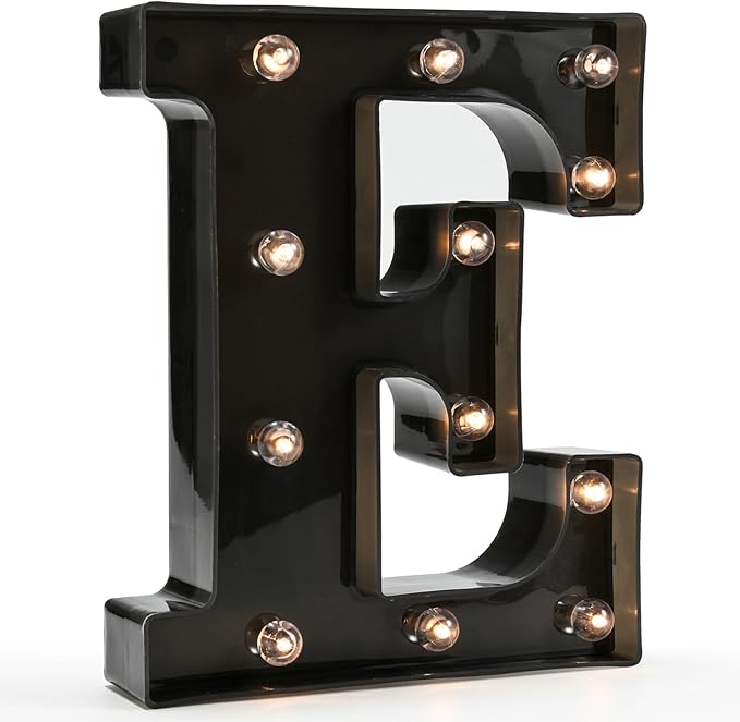 OYCBUZO Light Up Black Alphabet Marquee Letters Sign LED Marquee Number Lights by OYCBUZO