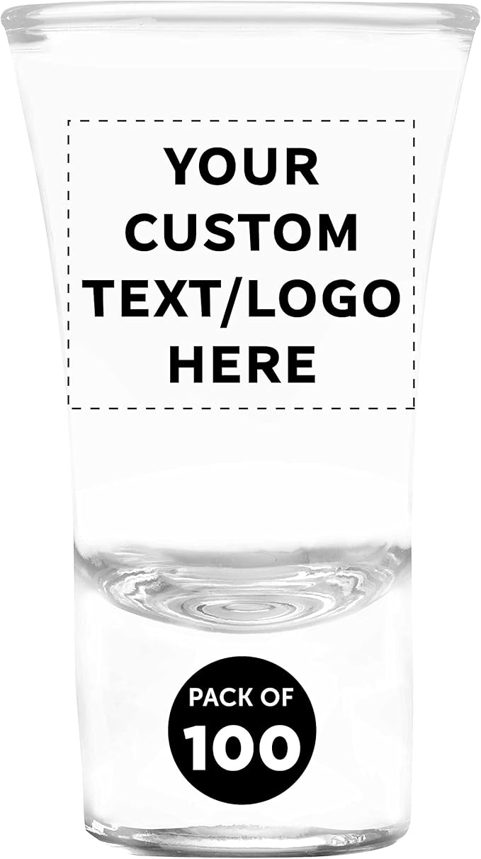 Custom 2 oz. Lord Shooter Etched Shot Glasses, 100 pack, Personalized Text by DISCOUNTPROMOS