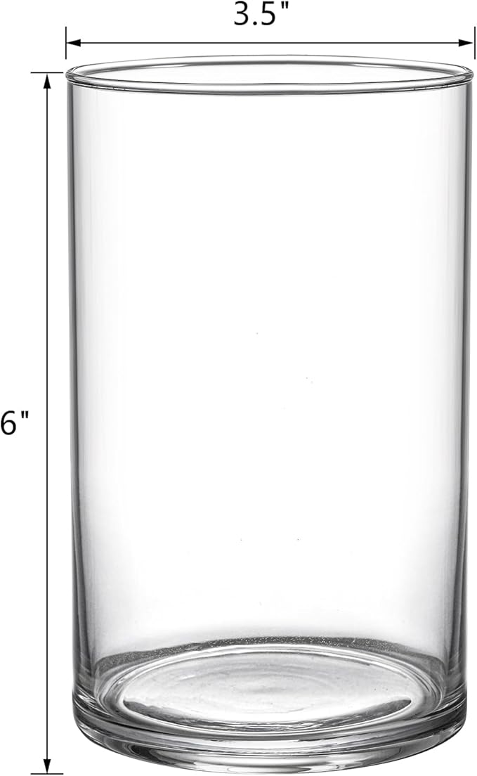 Frcctre 8 Pack 6 Inch Glass Cylinder Vases - Image 2