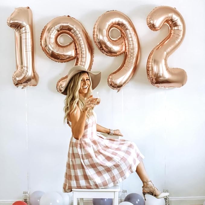 40 Inch Rose Gold Number 4 Balloon - Image 6