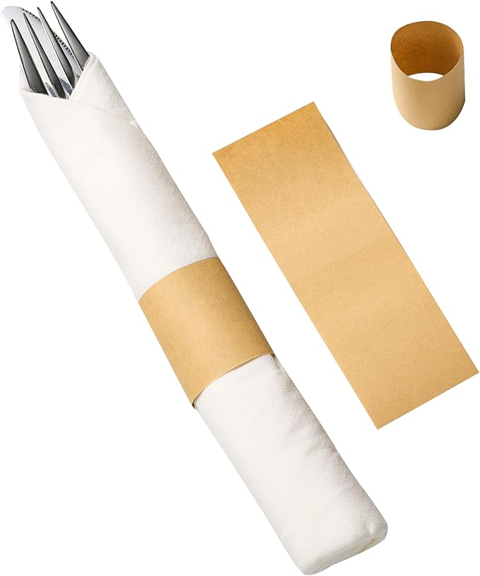 Germiwipe Paper Napkin Band Box of 500, Napkin Rings Self Adhesive - Image 4