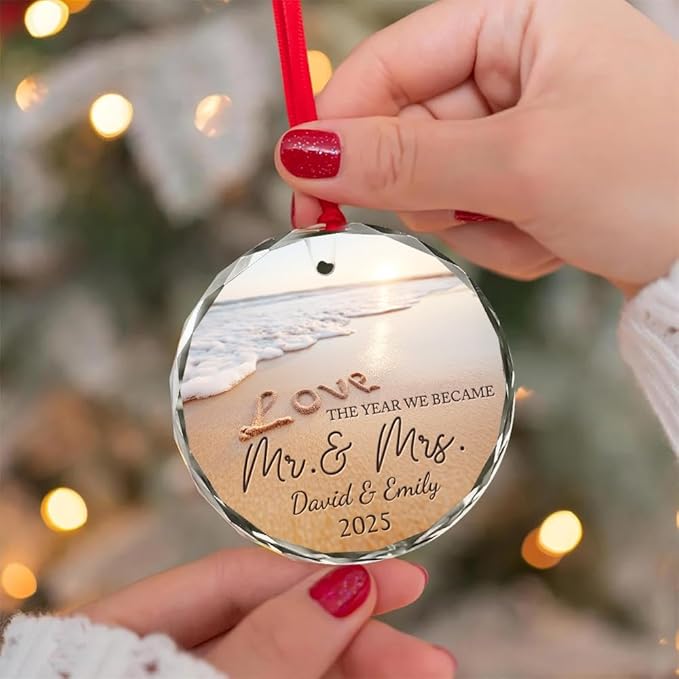 Personalized Wedding Christmas Ornaments - Image 3