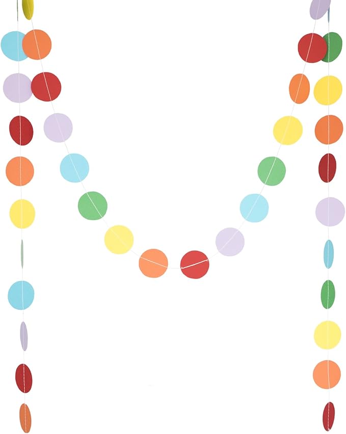 Circle Dots Paper Party Garland Streamer Backdrop - Image 3