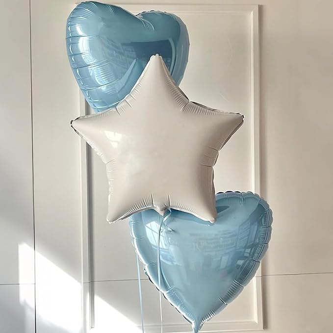 Baby Blue Heart Balloons - Image 5