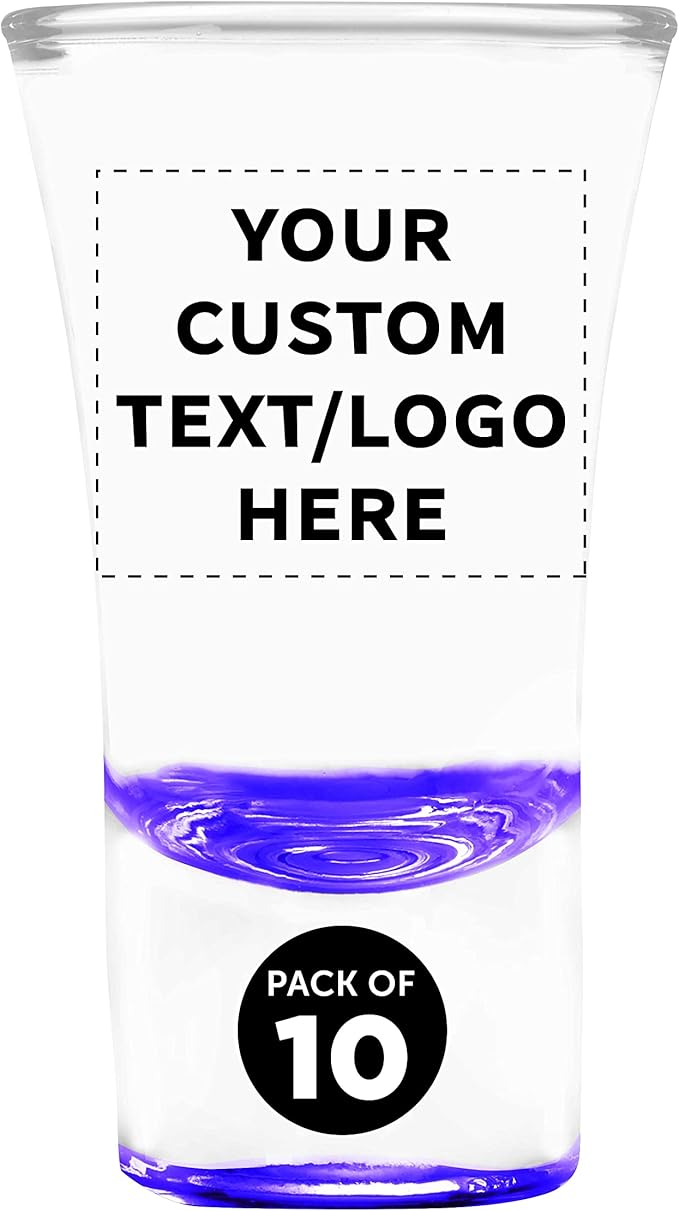 Custom 2 oz. Lord Shooter Etched Shot Glasses, 10 pack, Personalized Text by DISCOUNTPROMOS