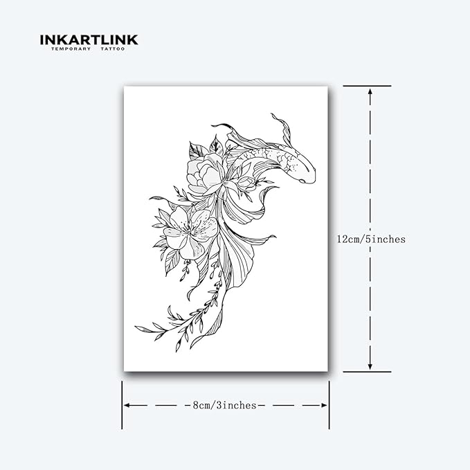 INKARTLINK Tattoo Tech, 2 Sheets Medium Semi Permanent Tattoo, Adult Art Design - Image 4