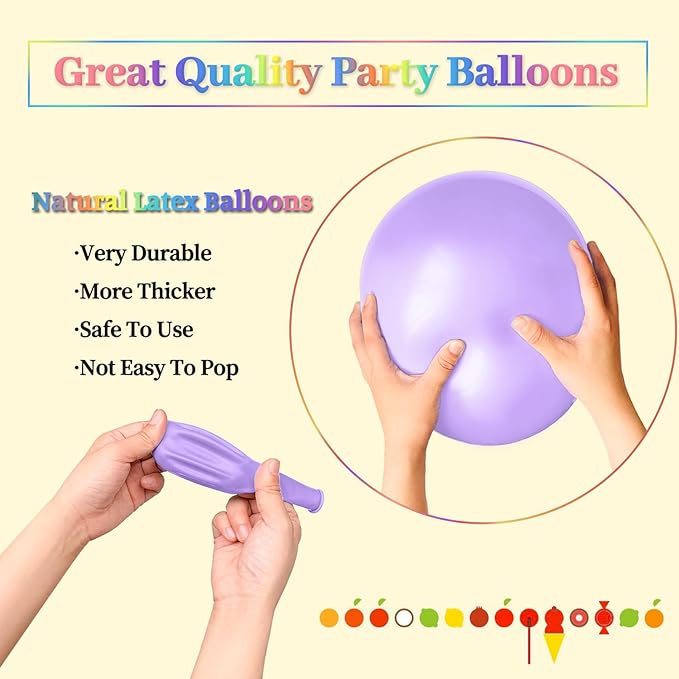 110pcs Pastel Balloons 12 Inch, Pastel color balloons Assorted Latex Ballons - Image 2