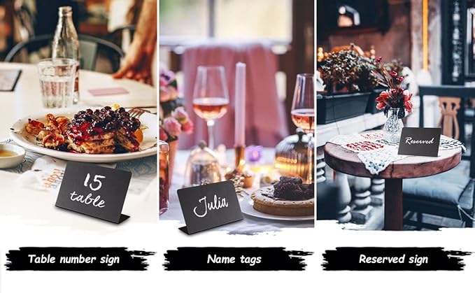 10 Pack Mini Chalkboard Signs 3x4 inch – Erasable Food Signs - Image 3