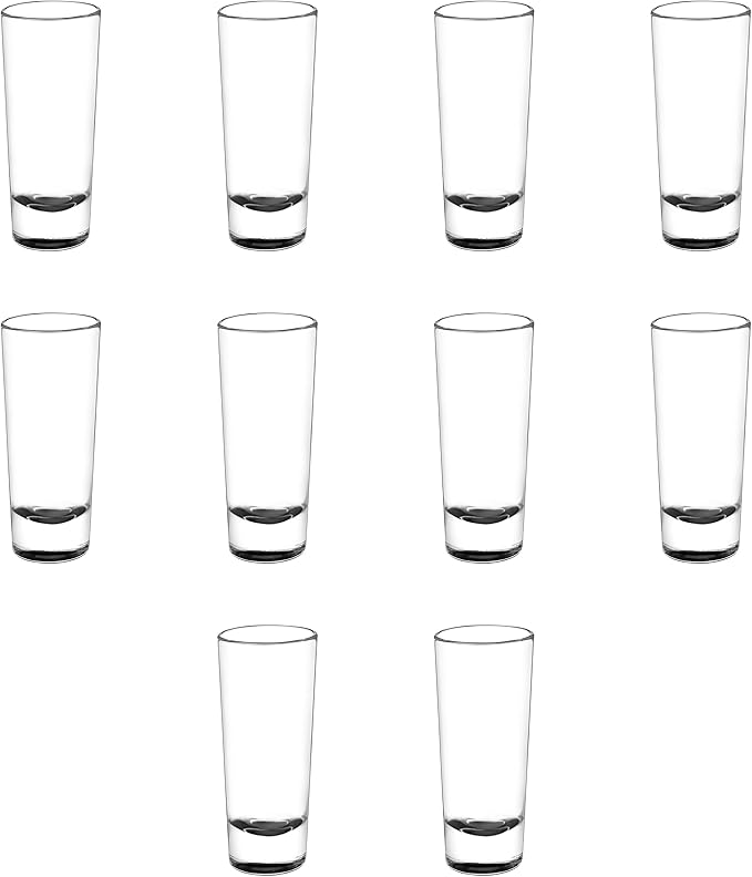 DISCOUNT PROMOS Cordial Shooter Shot Glasses 2 oz. Set of 10, Bulk Pack by DISCOUNTPROMOS