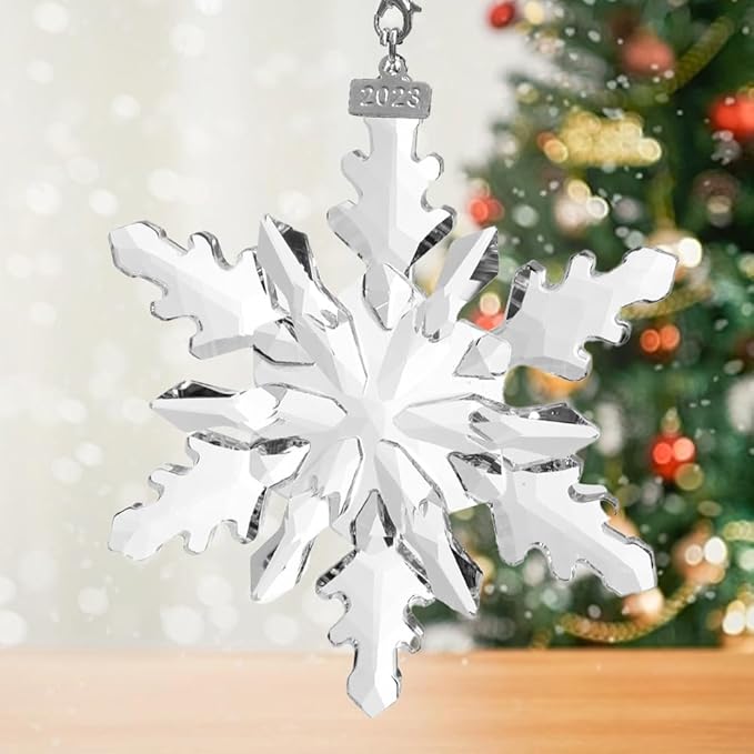 2024 Christmas Ornaments Crystal Snowflake Ornaments Annual Edition Christmas - Image 4