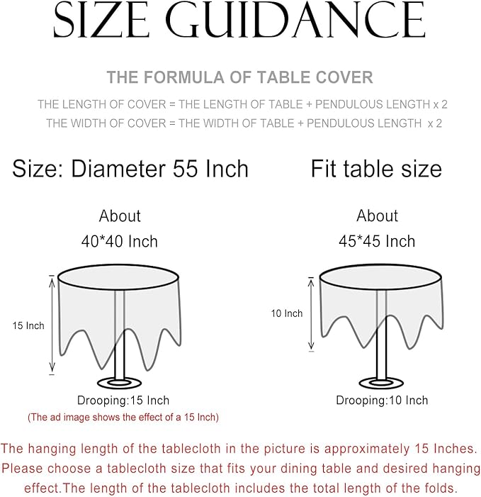 patdrea Designer Vintage Linen Round Table Cloth, Durable Breathable Floral - Image 6