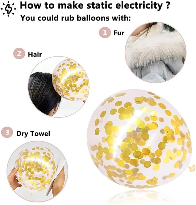 100Pcs Confetti Balloons 12 Inch Colorful Party Balloons Gold Sequin Balloon - Image 2