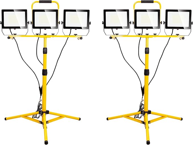 LED Worklights 60000Lumen, 3 Head 600W Work Light, by Stanlips