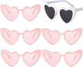 Bachelorette Party Favor Sunglasses 6 Pack, Retro Cat Eye Heart Sunglasses by Kmopom
