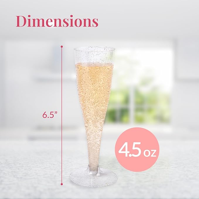 Prestee 200 Disposable Champagne Flutes Plastic 200 Pack - Image 3