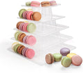 5 Tiers Square Macaron Tower Stand, Plastic Transparent Cake Stand Macaroon by Ufurty