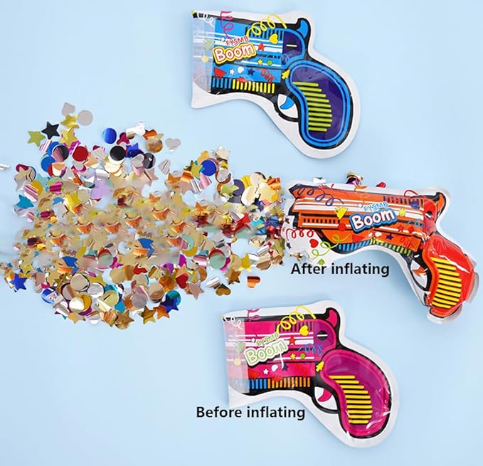 Confetti Cannon, Self-Inflating Confetti Poppers, Wedding and Birthday Party - Image 3