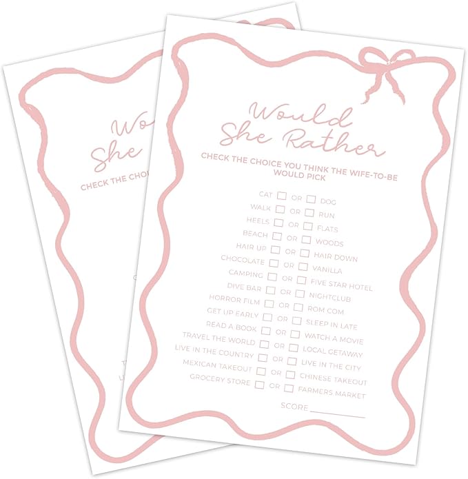 DEEKA 30 PCS Bridal Shower Games Card - Image 9