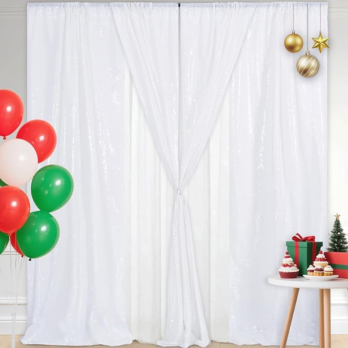 Eternal Beauty 4 PCS Sequin Backdrop Curtain, Sequin Wedding Backdrop by EternalBeauty