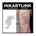 INKARTLINK Tattoo Tech, 2 Sheets Medium Semi Permanent Tattoo, Adult Art Design by INKARTLINK