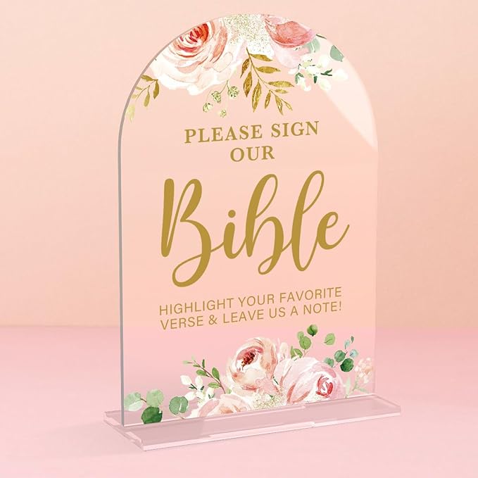 Acrylic Wedding Signs, Bridal Shower Decorations, Modern Calligraphy Arch by KongMoTree