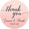 Andaz Press Personalized Blush Pink Rose Elegant Party Collection, Round Circle by AndazPress