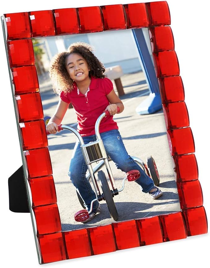 Isaac Jacobs Decorative Sparkling Red Jewel Picture Frame, Photo Display & Home - Image 5