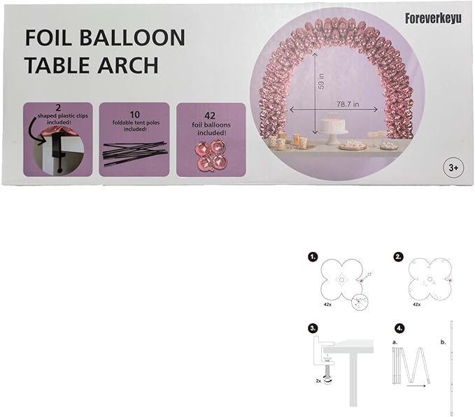 6.6FT Balloon Table Arch Kit – Adjustable Foil Balloon Arch Stand - Image 6