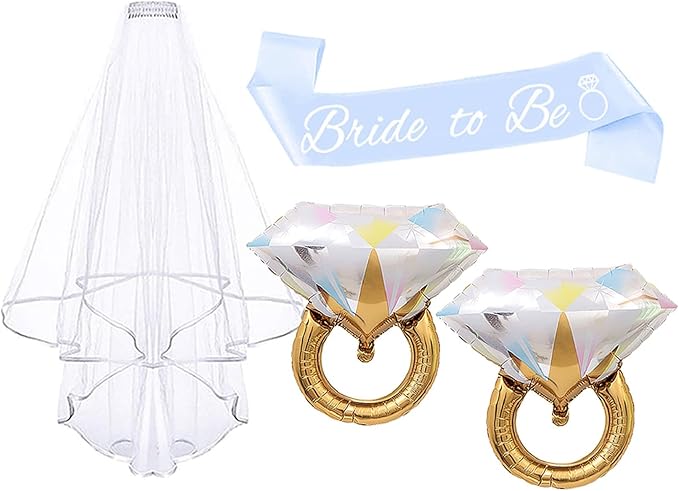 4PCS Bride To Be Sash and Veil by Unknown
