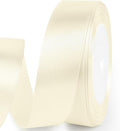 1" x 25 Yards Satin Ribbon, Ivory Silk Ribbon Ideal by Quhora