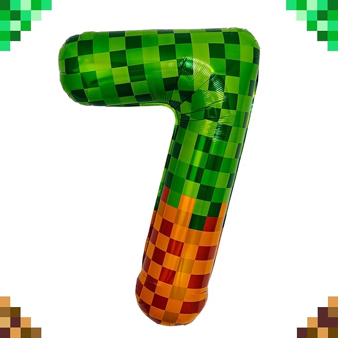 Pixel & TNT Theme 40in Giant Number Balloons by Unknown
