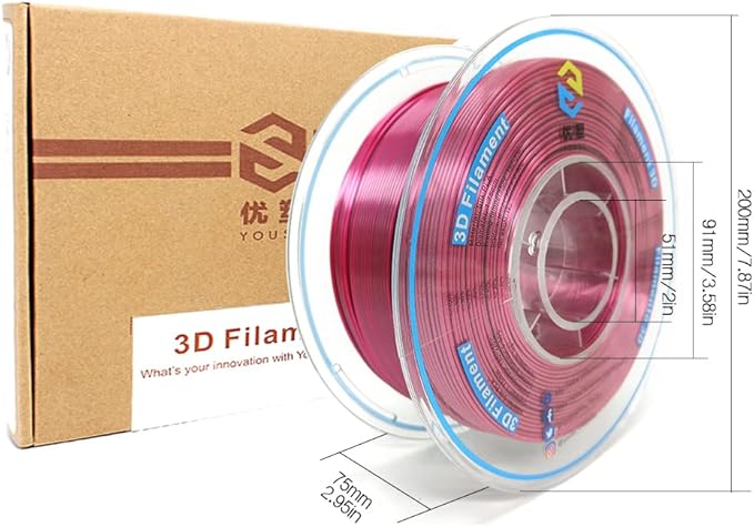 YOUSU Silk PLA Filament 1.75mm 3D Printer Filament Coextrusion Filament Dual - Image 6