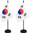 2 Pack Korea Desk Flag Set, Korean Desktop Small Miniature Table Office Flag by Unknown