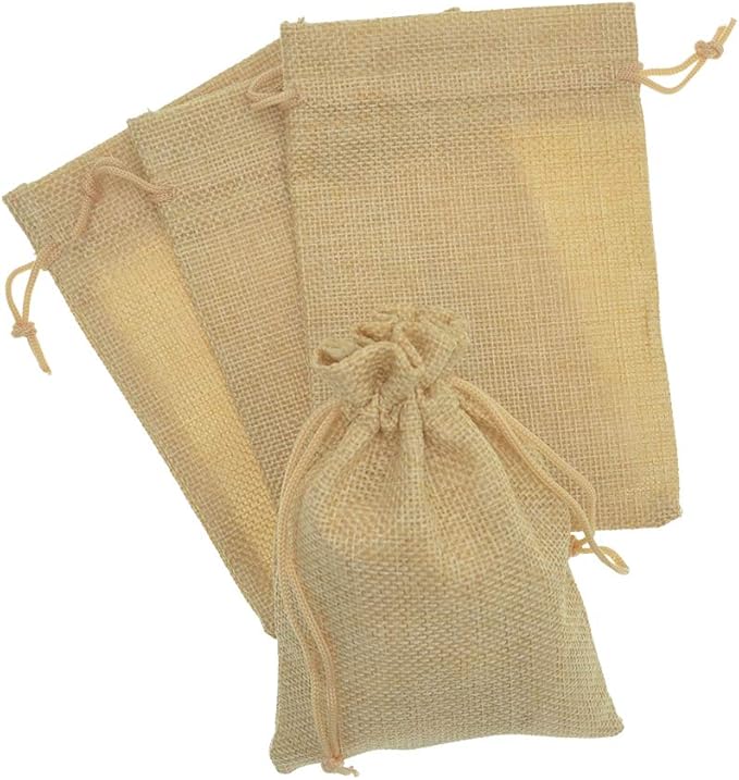 20Pcs Burlap Bags with Drawstring, Linen Gift Bags Jewelry Pouches Sacks - Image 3