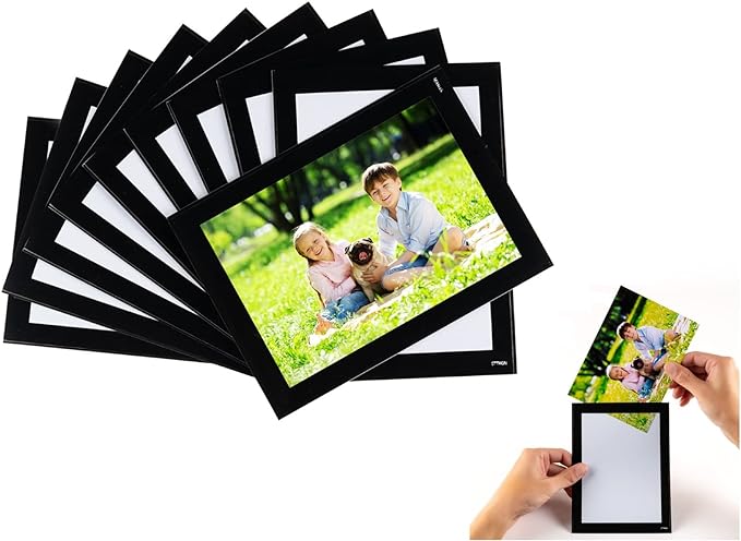 Magnetic Picture Frames with Black Border, Magnet Photo Pockets/Holder by MagneticPictureFrameandMagneticLabels