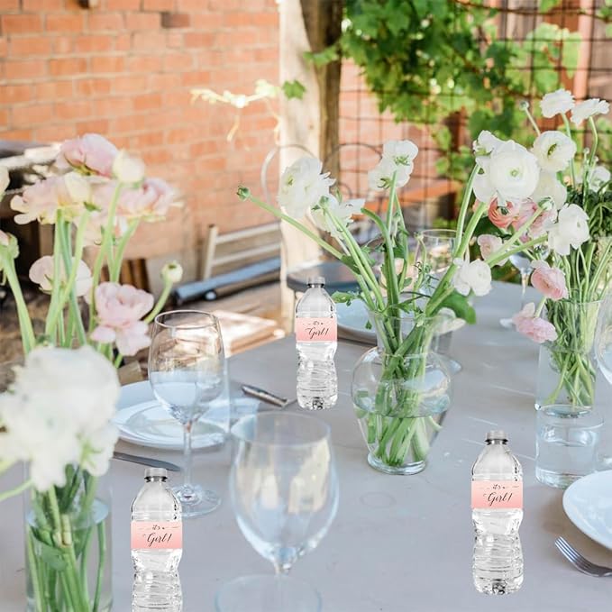 Andaz Press Blush Pink Rose Elegant Party Baby Shower Collection, Waterproof - Image 7