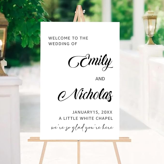 Personalized Wedding Welcome Sign Template, Modern Minimalist Reception Board - Image 5