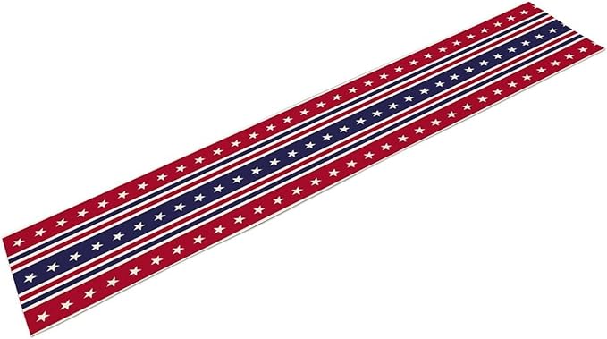 4th of July Table Runner, USA Flag Stars Stripes American Independence Day Red - Image 7