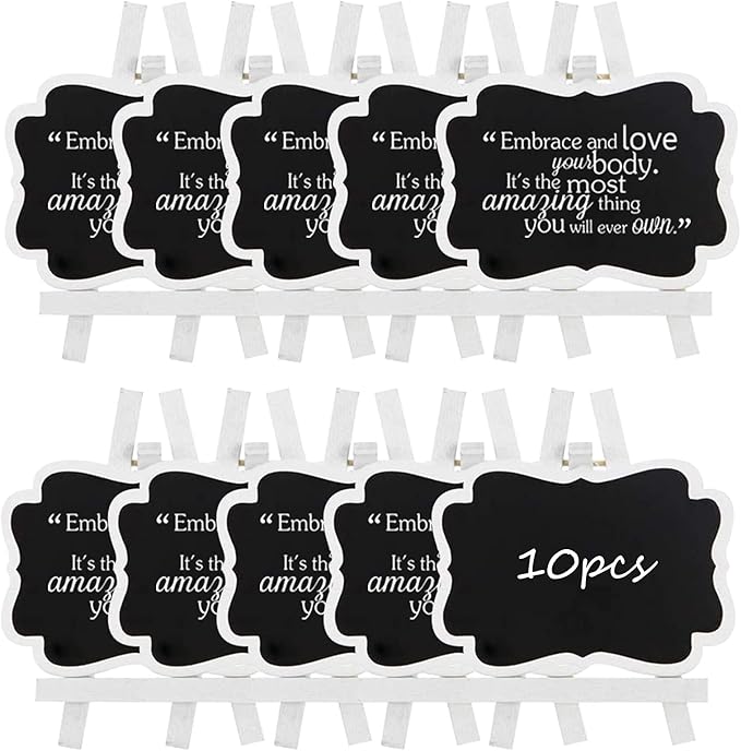 ULENDIS 10 Pack Mini Chalkboard Signs by ULENDIS
