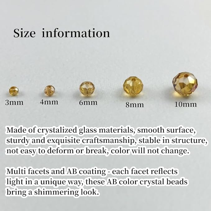 100pcs 8mm Crystal Glass Beads for Crafts Faceted Rondelle Glass Beads for - Image 2